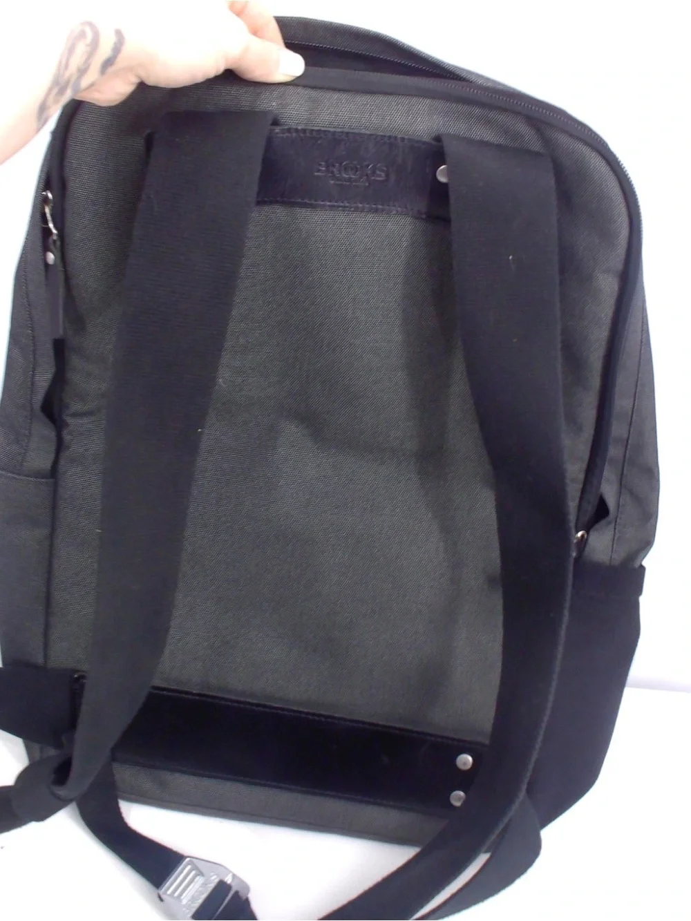 Brooks Dalston Utility Knapsack Backpack Medium Gray Fleck Bag MINT